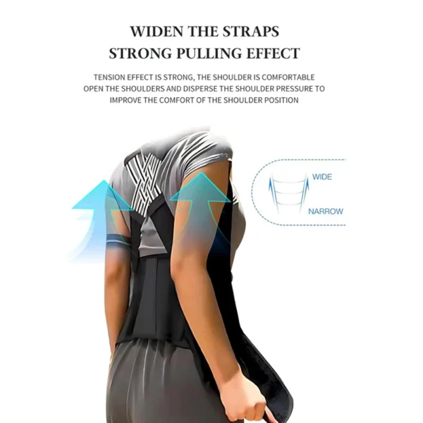 Corrector de postura de espalda transpirable para hombre o mujer, cinturón de soporte ajustable para hombres mujeres y niños - Imagen 5